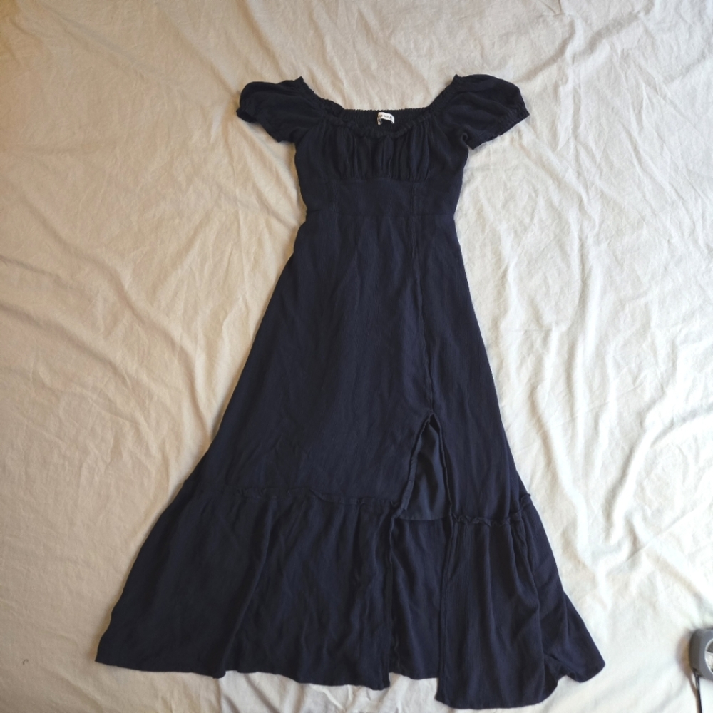Hollister sz XS navy midi summer dress